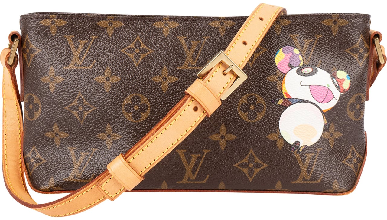 Louis Vuitton Louis Vuitton Monogram Canvas Murakami Panda Trotteur Crossbody Bag Bruin