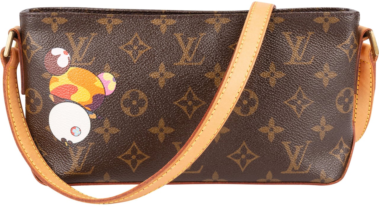 Louis Vuitton Louis Vuitton Monogram Canvas Murakami Panda Trotteur Crossbody Bag Bruin