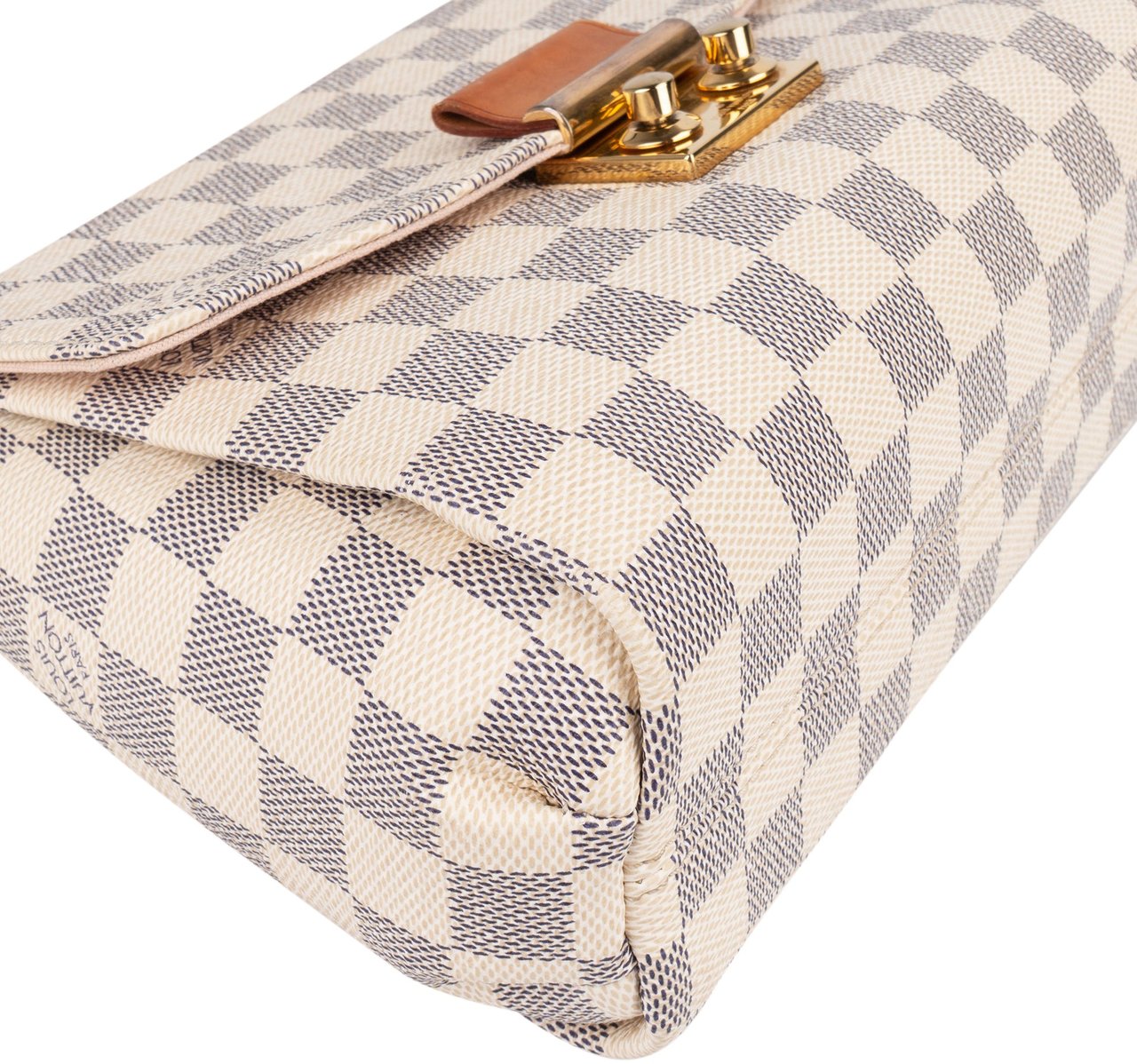 Louis Vuitton Monogram Damier Azur Croisette Handbag Wit