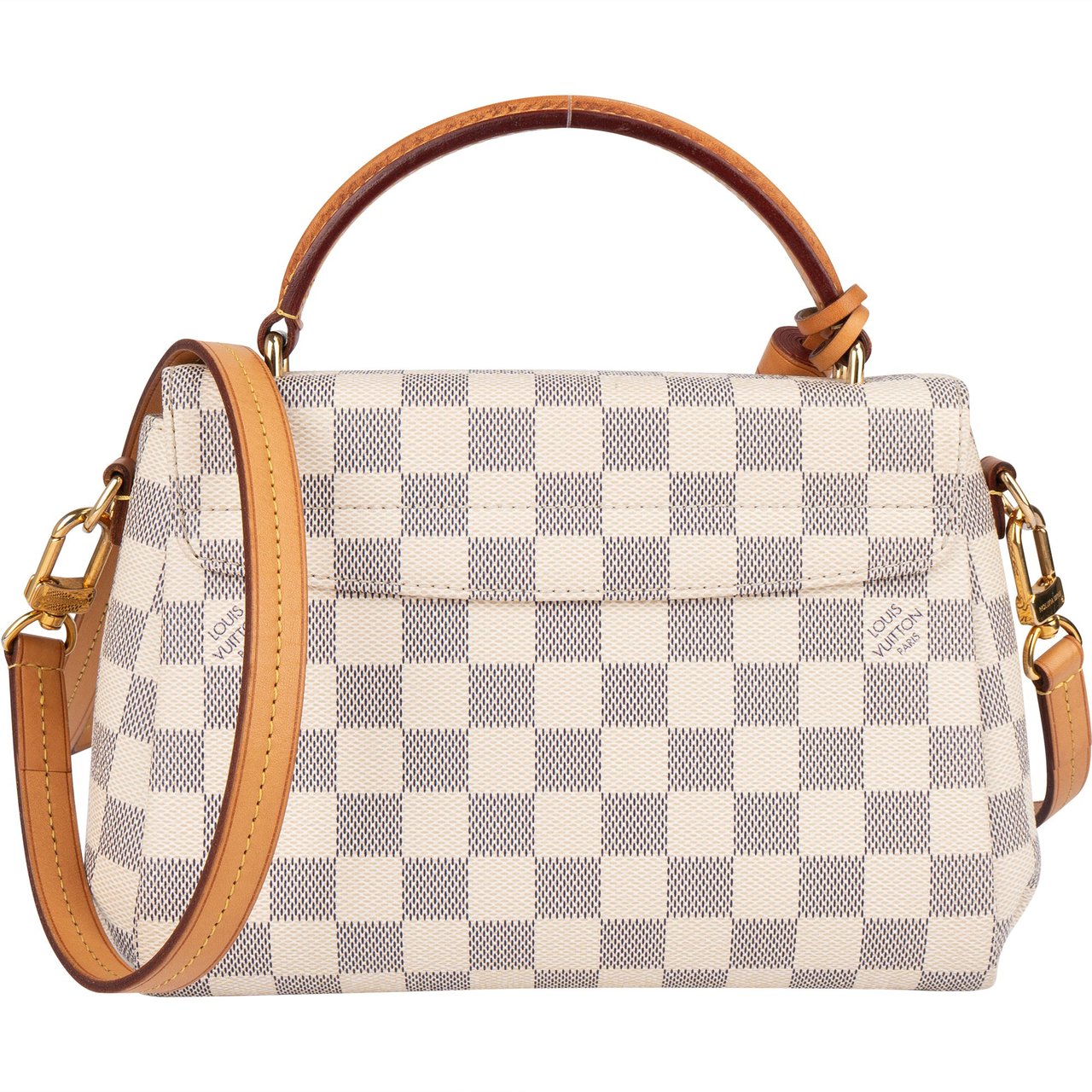 Louis Vuitton Monogram Damier Azur Croisette Handbag Wit