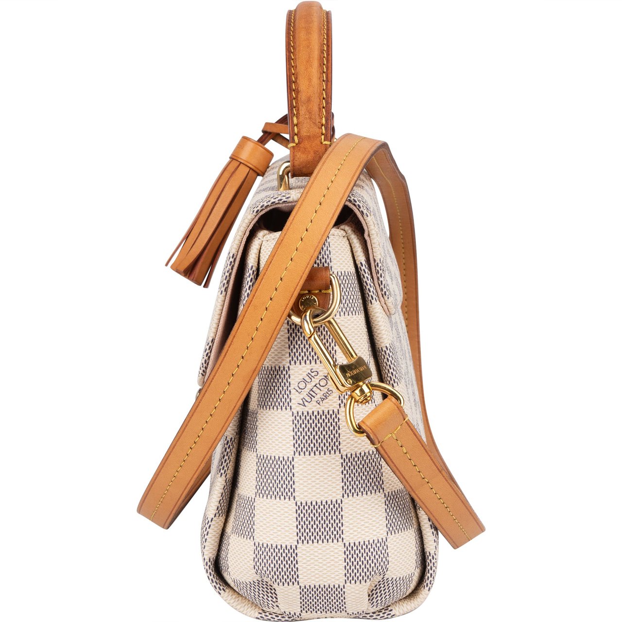 Louis Vuitton Monogram Damier Azur Croisette Handbag Wit