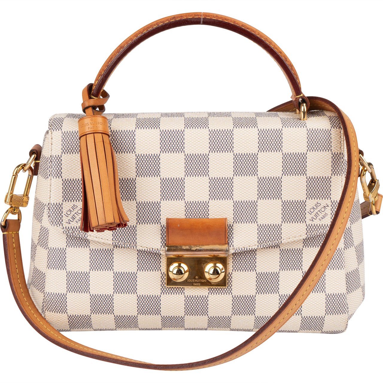 Louis Vuitton Louis Vuitton Monogram Damier Azur Croisette Handbag Wit