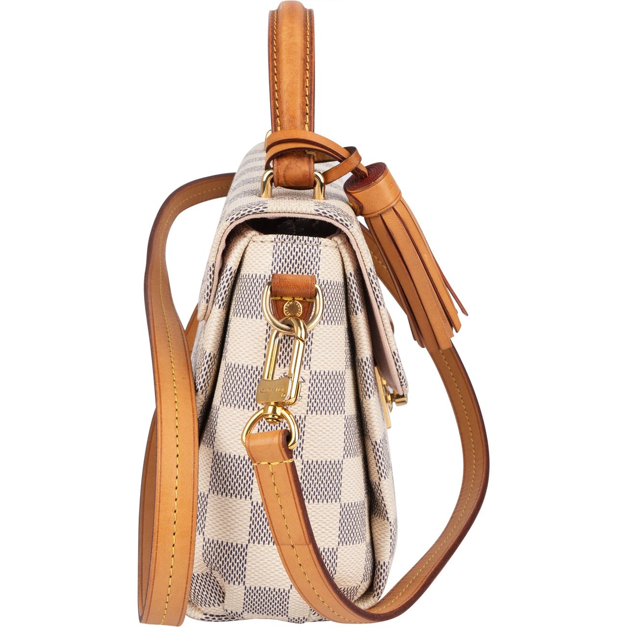 Louis Vuitton Monogram Damier Azur Croisette Handbag Wit