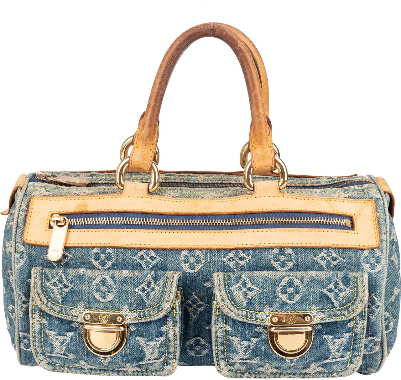Louis Vuitton Louis Vuitton Monogram Denim Neo Speedy 30 Handbag Blauw
