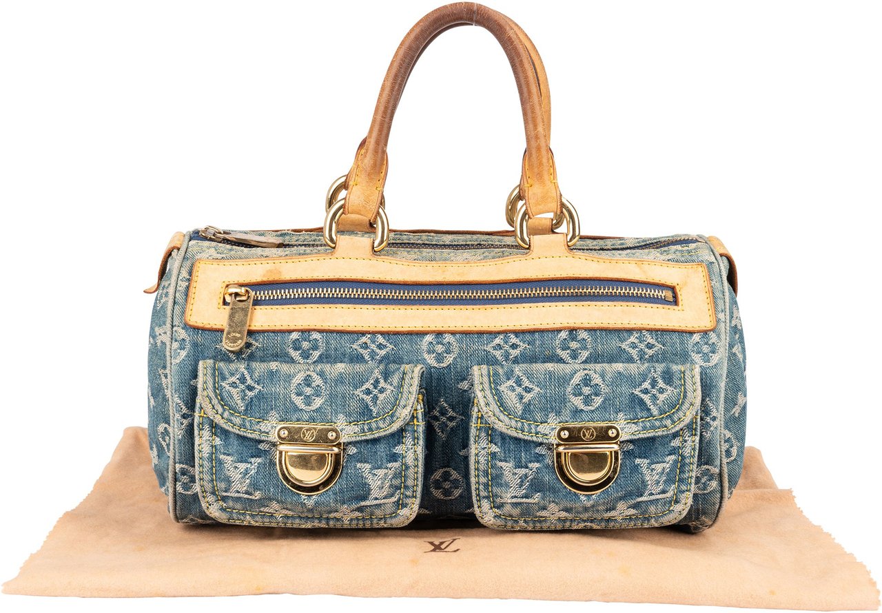 Louis Vuitton Louis Vuitton Monogram Denim Neo Speedy 30 Handbag Blauw