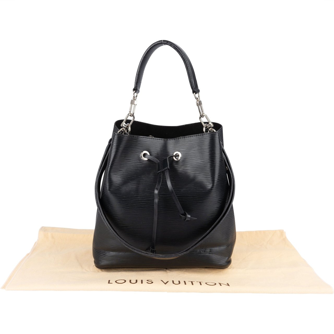 Louis Vuitton Louis Vuitton Noir Epi Leather NéoNoé Crossbody Bag Zwart