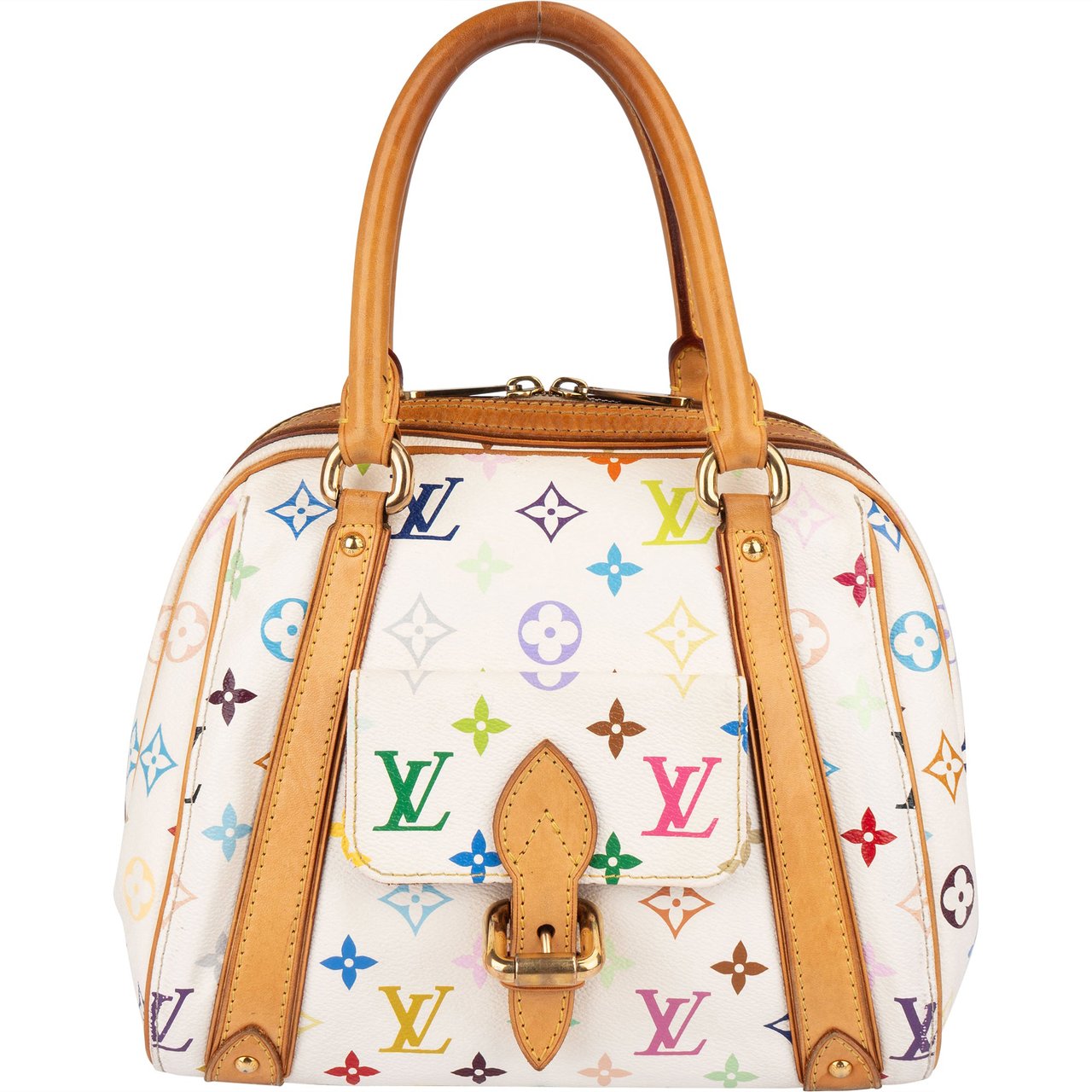 Louis Vuitton Monogram Multicolor Canvas Murakami Priscilla Handbag Wit