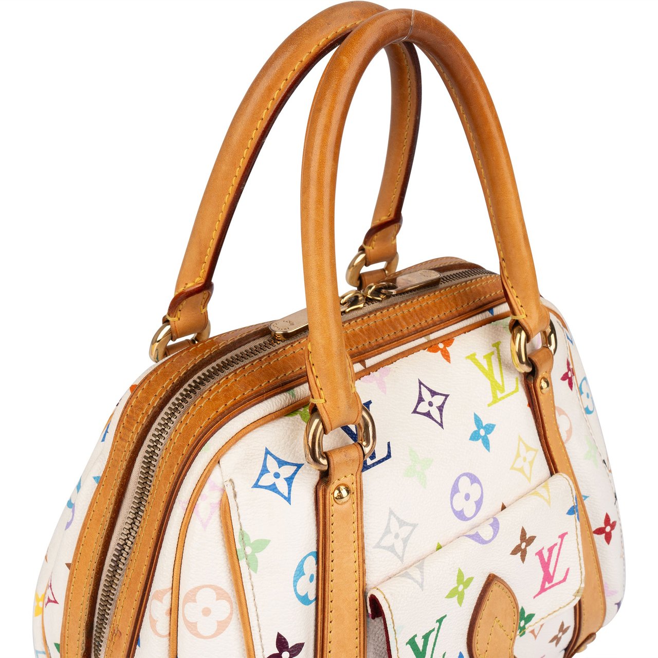 Louis Vuitton Monogram Multicolor Canvas Murakami Priscilla Handbag Wit
