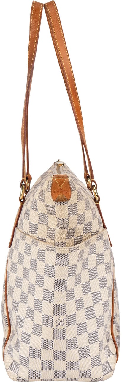 Louis Vuitton Louis Vuitton Monogram Damier Azur Canvas Totally GM Shoulder Bag Beige