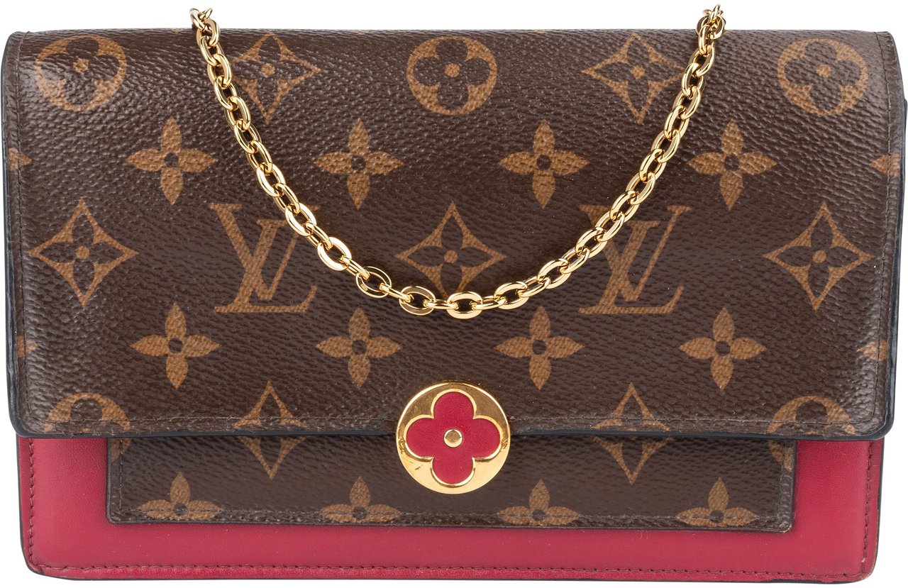 Louis Vuitton Louis Vuitton Monogram Canvas Flore Wallet On Chain Crossbody Bag Bruin