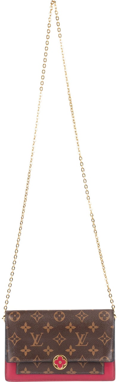 Louis Vuitton Louis Vuitton Monogram Canvas Flore Wallet On Chain Crossbody Bag Bruin
