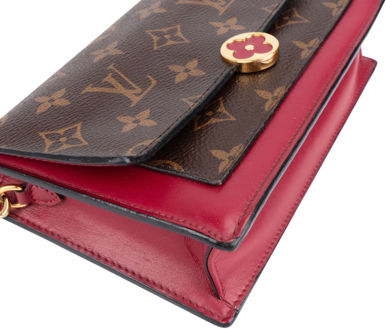 Louis Vuitton Louis Vuitton Monogram Canvas Flore Wallet On Chain Crossbody Bag Bruin