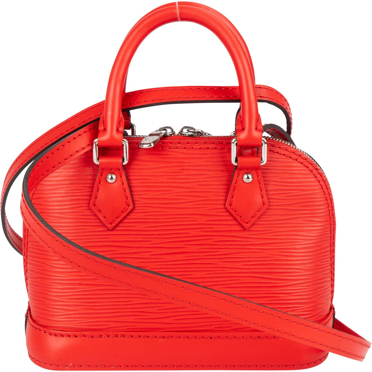 Louis Vuitton Red Epi Leather Nano Alma BB Crossbody Bag Rood
