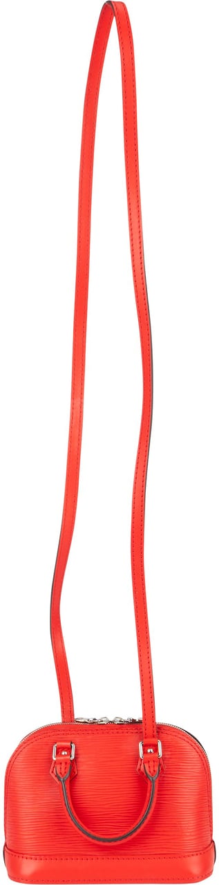 Louis Vuitton Red Epi Leather Nano Alma BB Crossbody Bag Rood