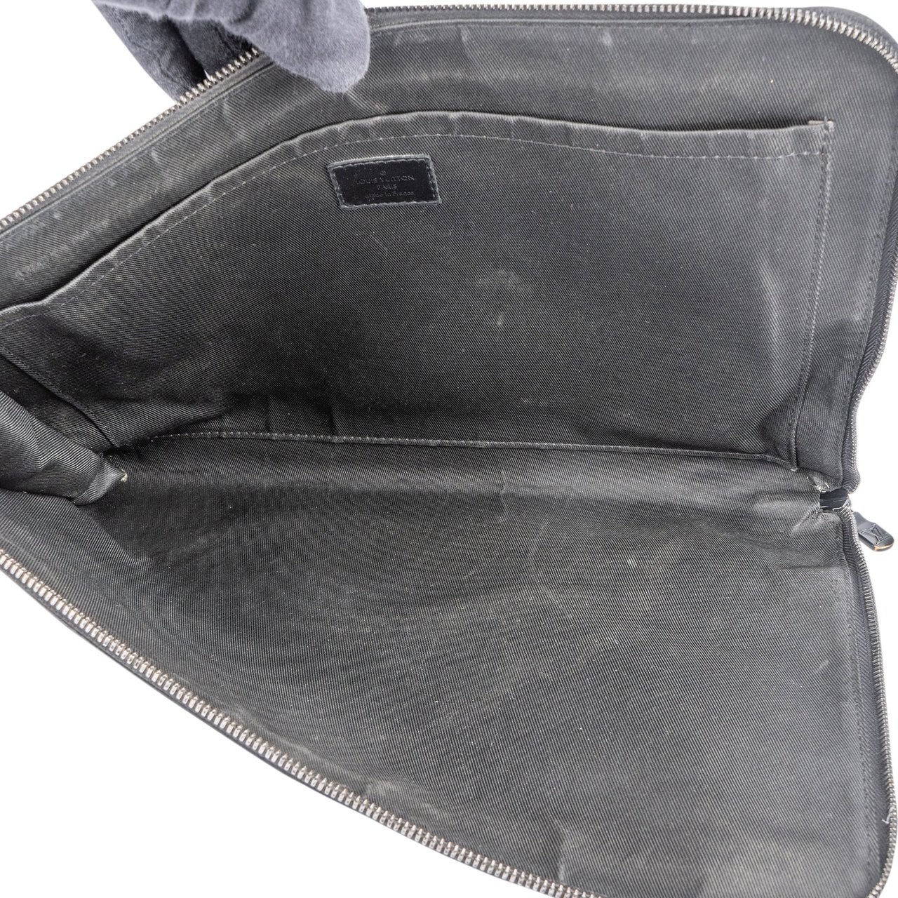 Louis Vuitton Louis Vuitton Monogram Shadow Leather Pochette Jour Discovery Clutch Zwart