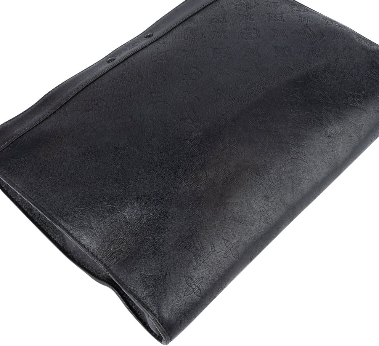 Louis Vuitton Louis Vuitton Monogram Shadow Leather Pochette Jour Discovery Clutch Zwart