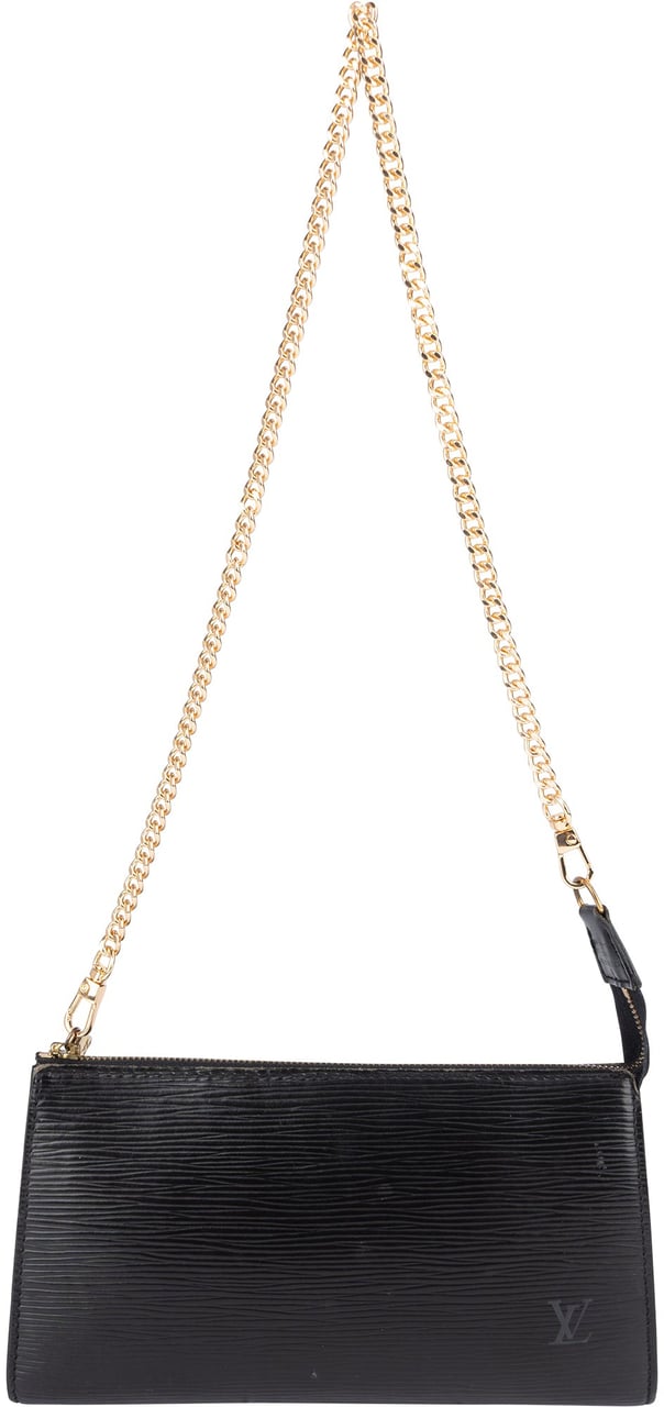 Louis Vuitton Louis Vuitton Noir Epi Leather Pochette Accessoires Shoulder Bag Zwart