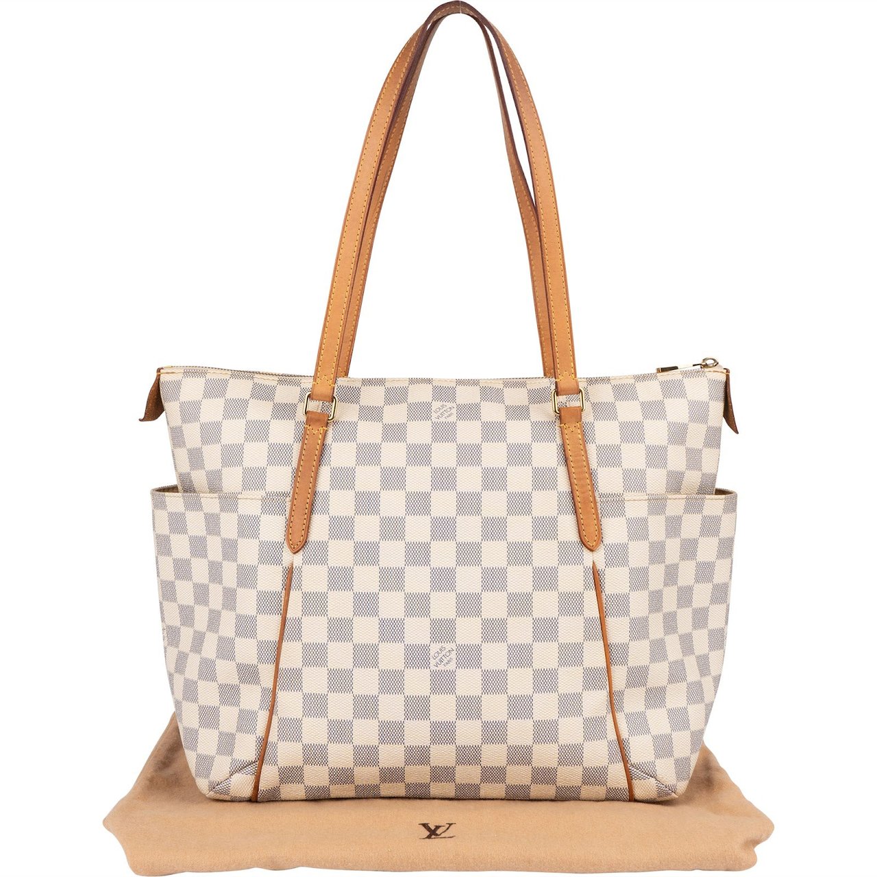 Louis Vuitton Louis Vuitton Monogram Damier Azur Canvas Totally GM Shoulder Bag Wit