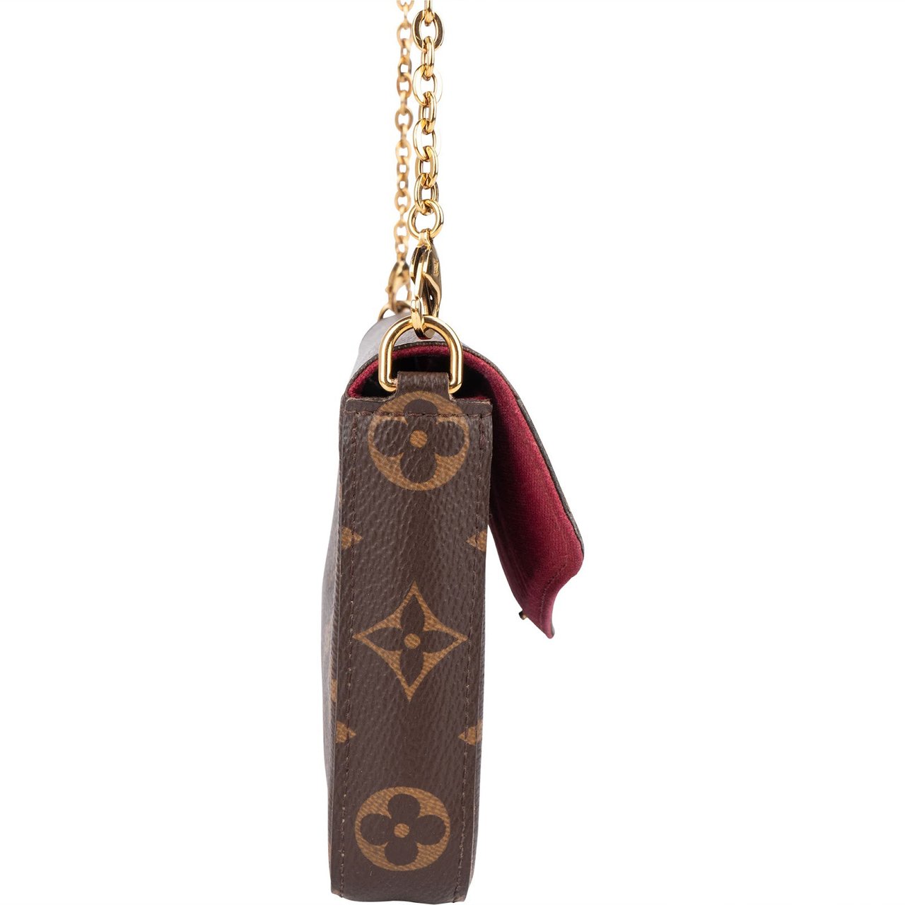 Louis Vuitton Louis Vuitton Monogram Canvas Pochette Félicie Crossbody Bag Bruin