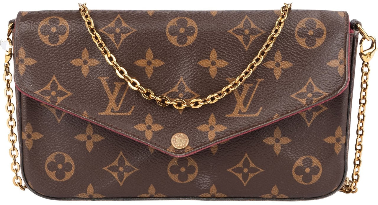 Louis Vuitton Louis Vuitton Monogram Canvas Pochette Félicie Crossbody Bag Bruin