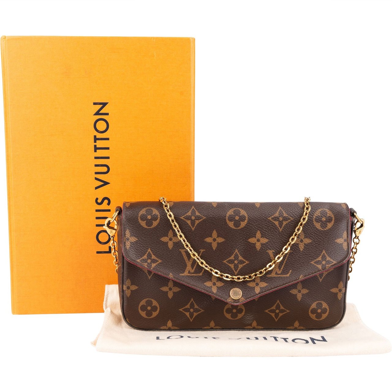 Louis Vuitton Louis Vuitton Monogram Canvas Pochette Félicie Crossbody Bag Bruin