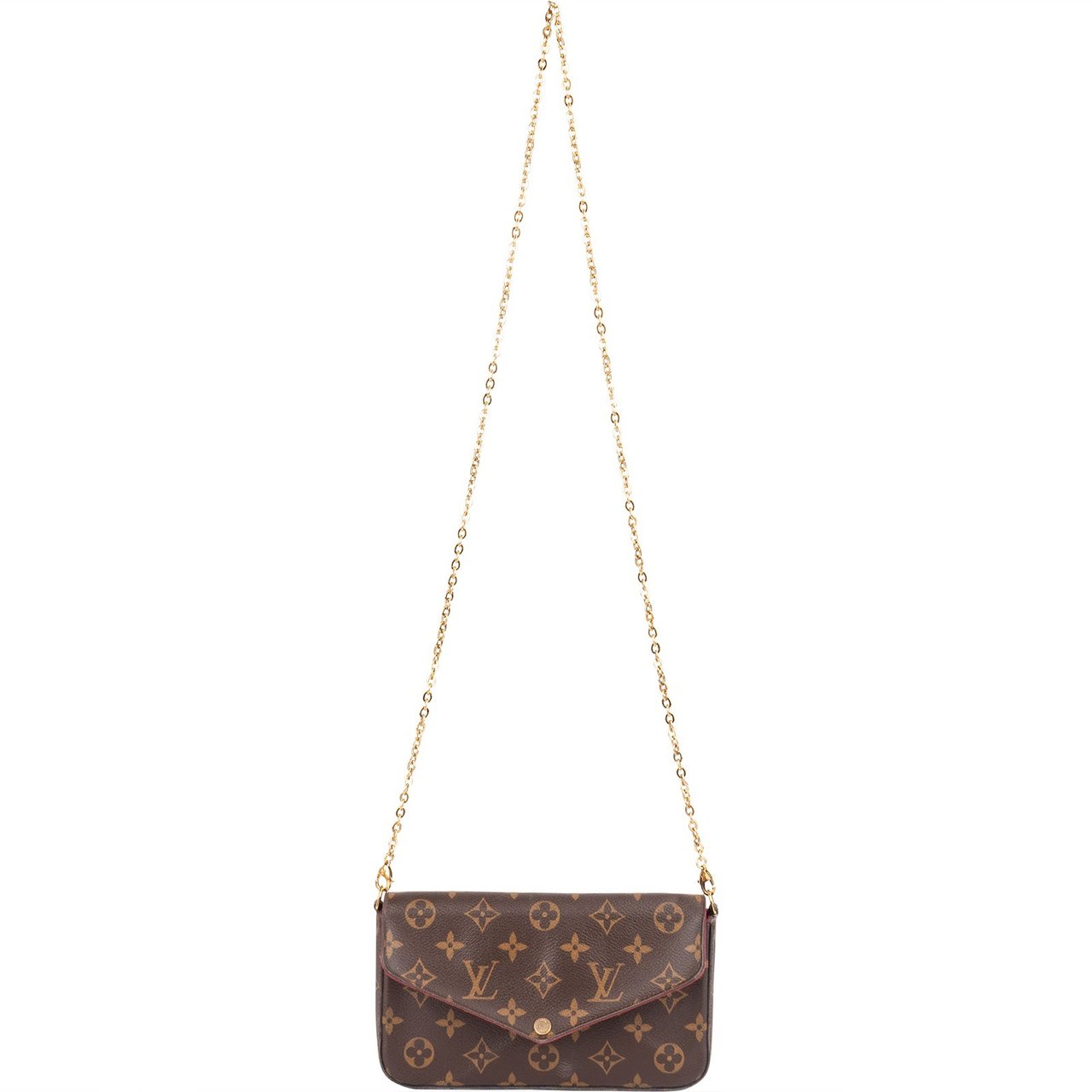 Louis Vuitton Louis Vuitton Monogram Canvas Pochette Félicie Crossbody Bag Bruin
