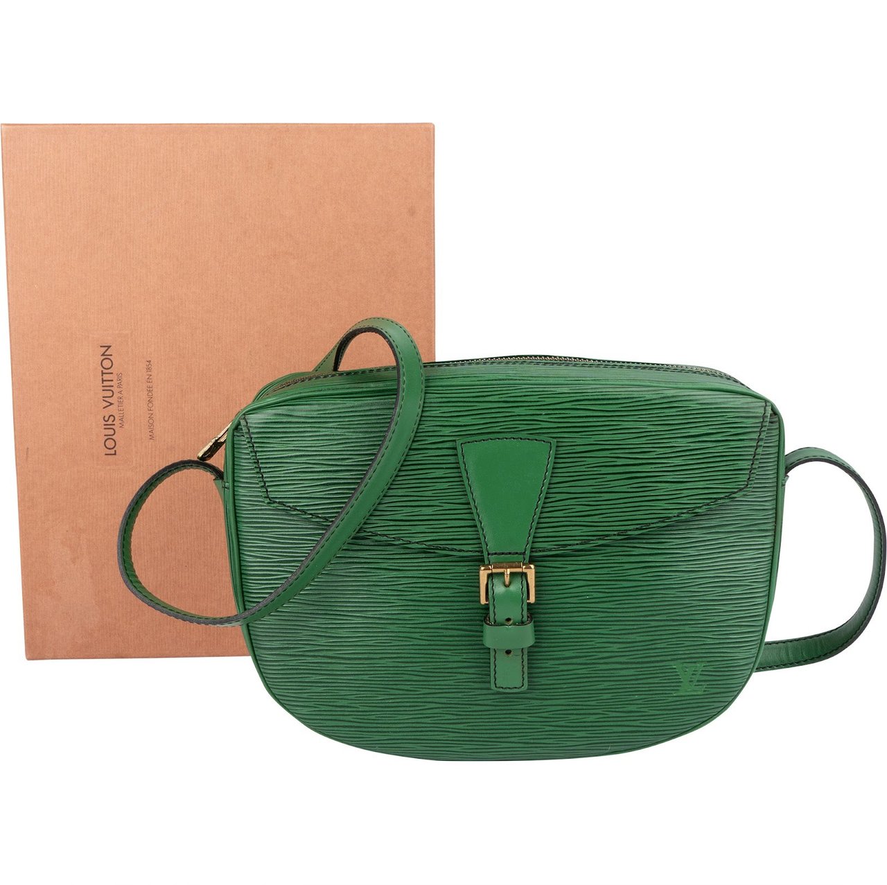 Louis Vuitton Louis Vuitton Green Epi Leather Jeune Fille MM Crossbody Bag Groen