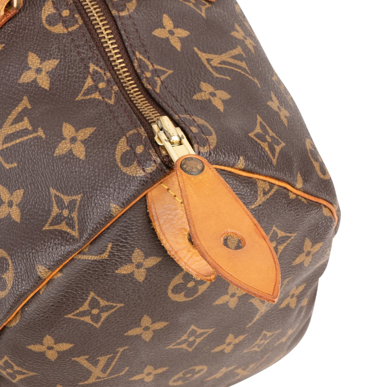 Louis Vuitton Louis Vuitton Monogram Canvas Speedy 35 Handbag Bruin