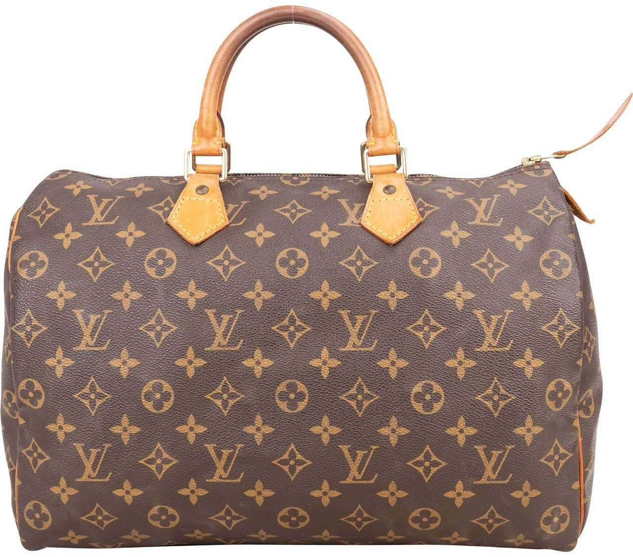 Louis Vuitton Louis Vuitton Monogram Canvas Speedy 35 Handbag Bruin