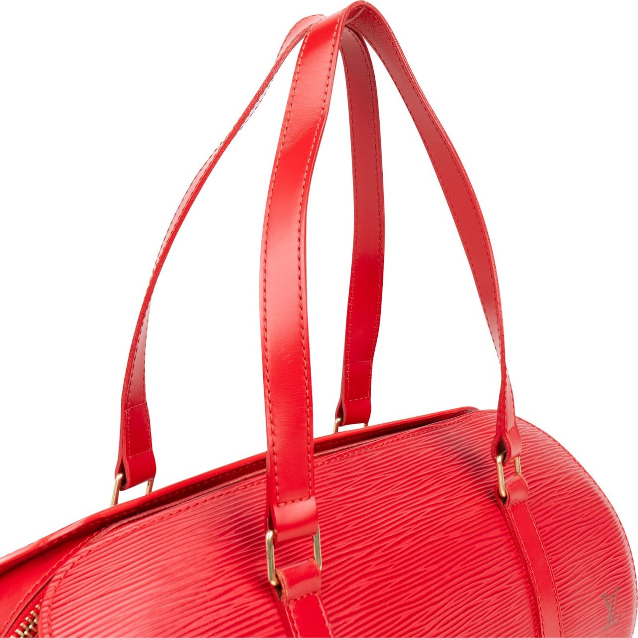 Louis Vuitton Louis Vuitton Red Epi Leather Soufflot Handbag Rood