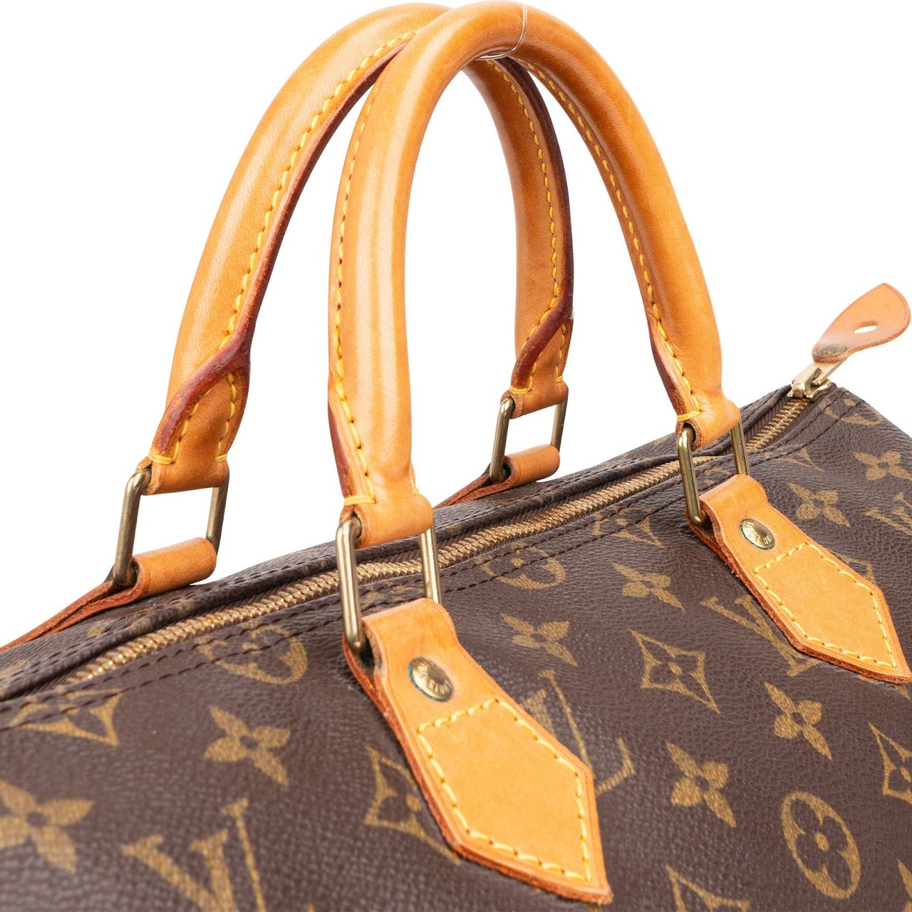 Louis Vuitton Monogram Canvas Speedy 35 Handbag Bruin