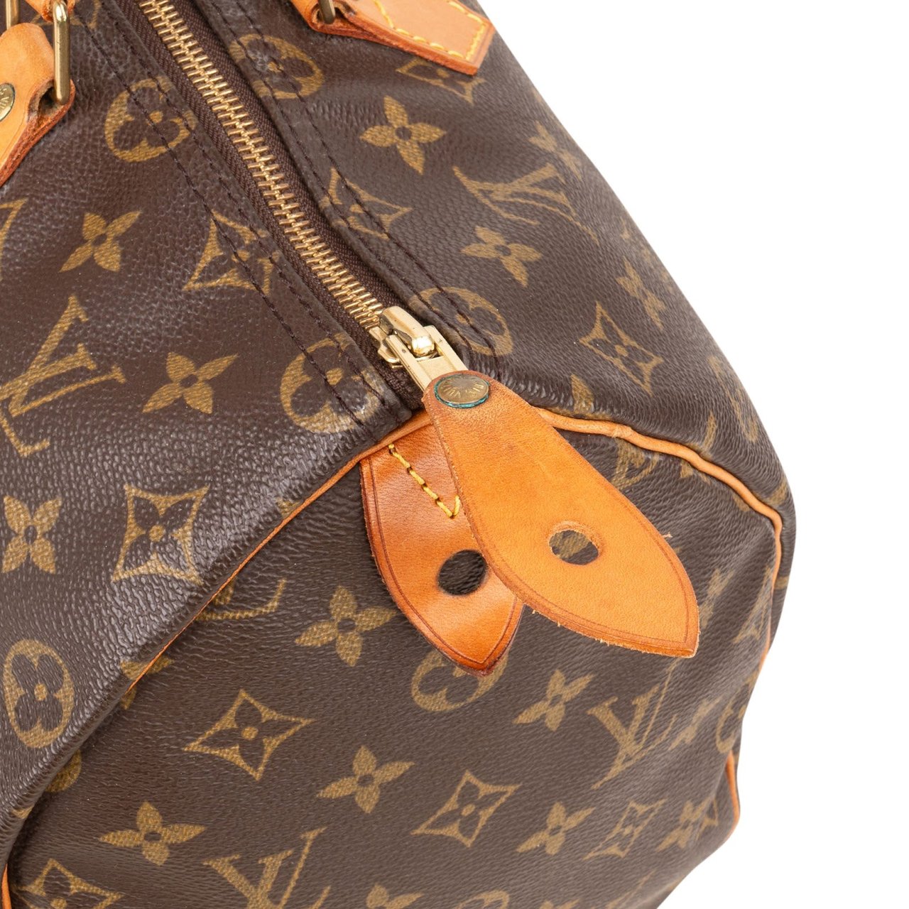 Louis Vuitton Monogram Canvas Speedy 35 Handbag Bruin