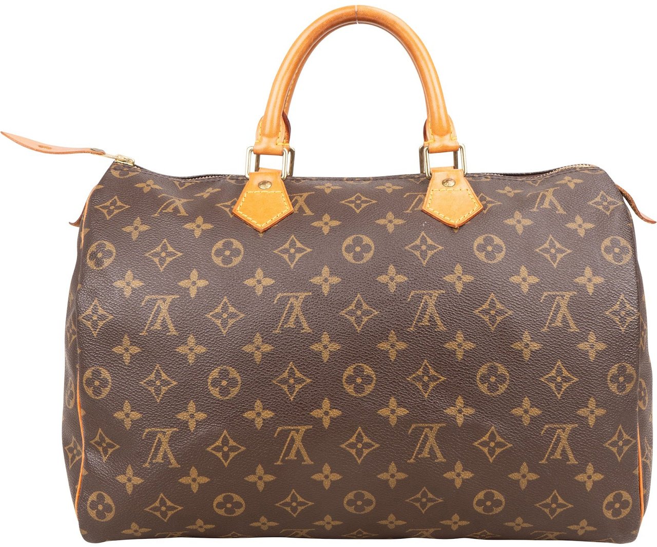 Louis Vuitton Monogram Canvas Speedy 35 Handbag Bruin