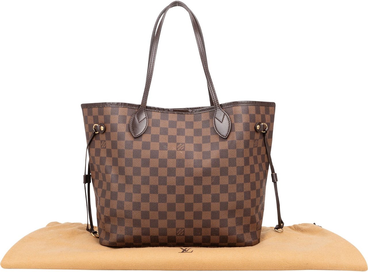Louis Vuitton Louis Vuitton Monogram Damier Ebene Neverfull MM Shoulder Bag Bruin
