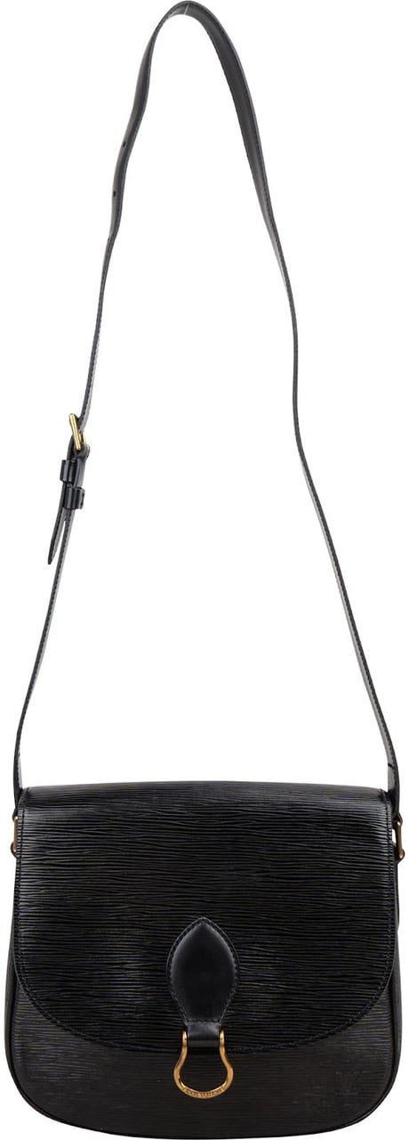 Louis Vuitton Louis Vuitton Noir Epi Leather Saint Cloud GM Crossbody Bag Zwart