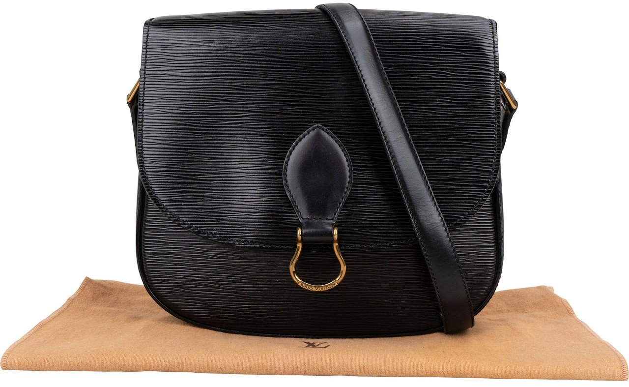 Louis Vuitton Louis Vuitton Noir Epi Leather Saint Cloud GM Crossbody Bag Zwart