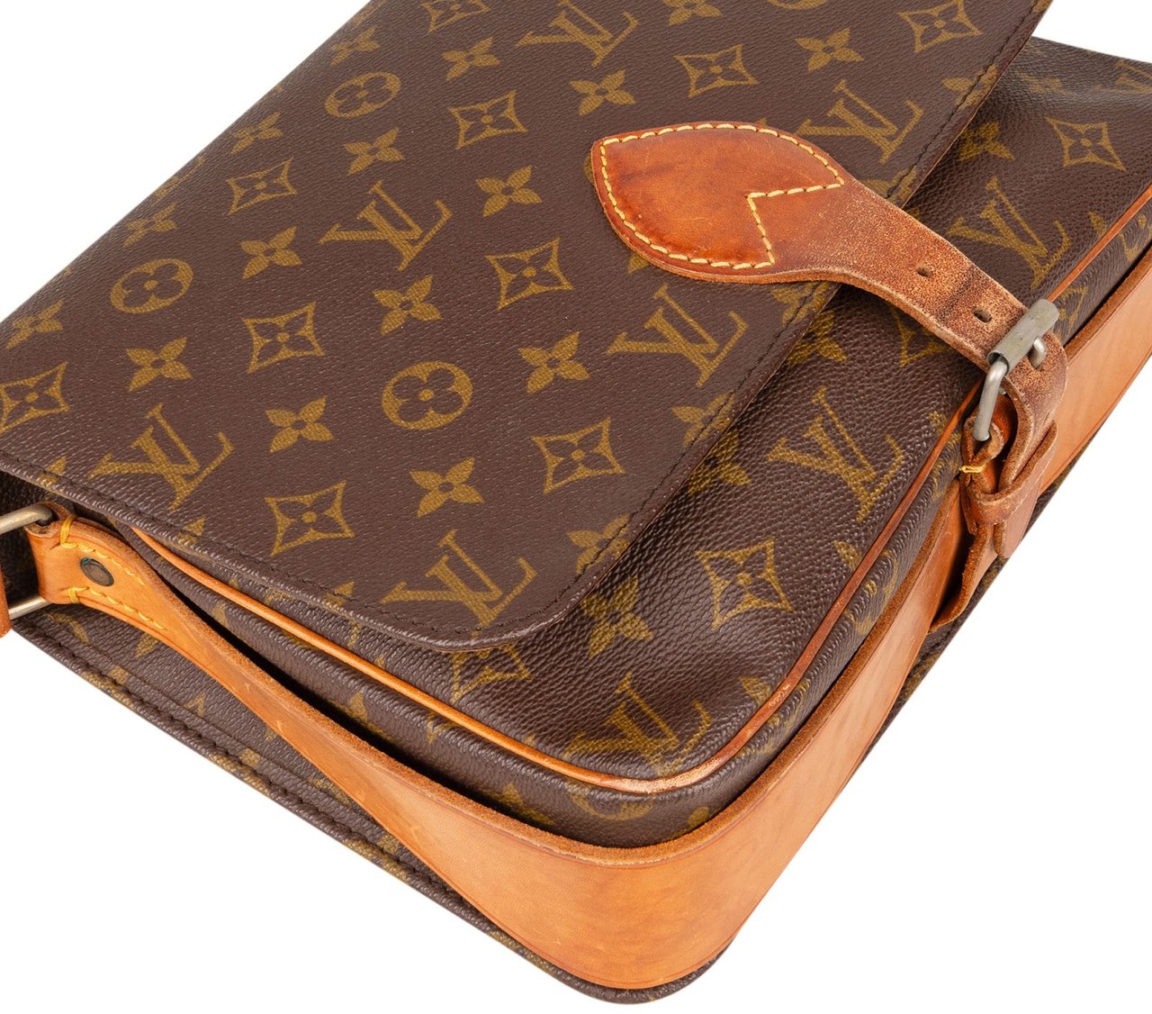 Louis Vuitton Louis Vuitton Monogram Canvas Cartouchière GM Crossbody Bag Bruin