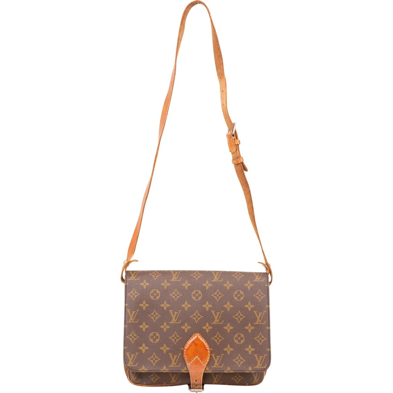 Louis Vuitton Louis Vuitton Monogram Canvas Cartouchière GM Crossbody Bag Bruin