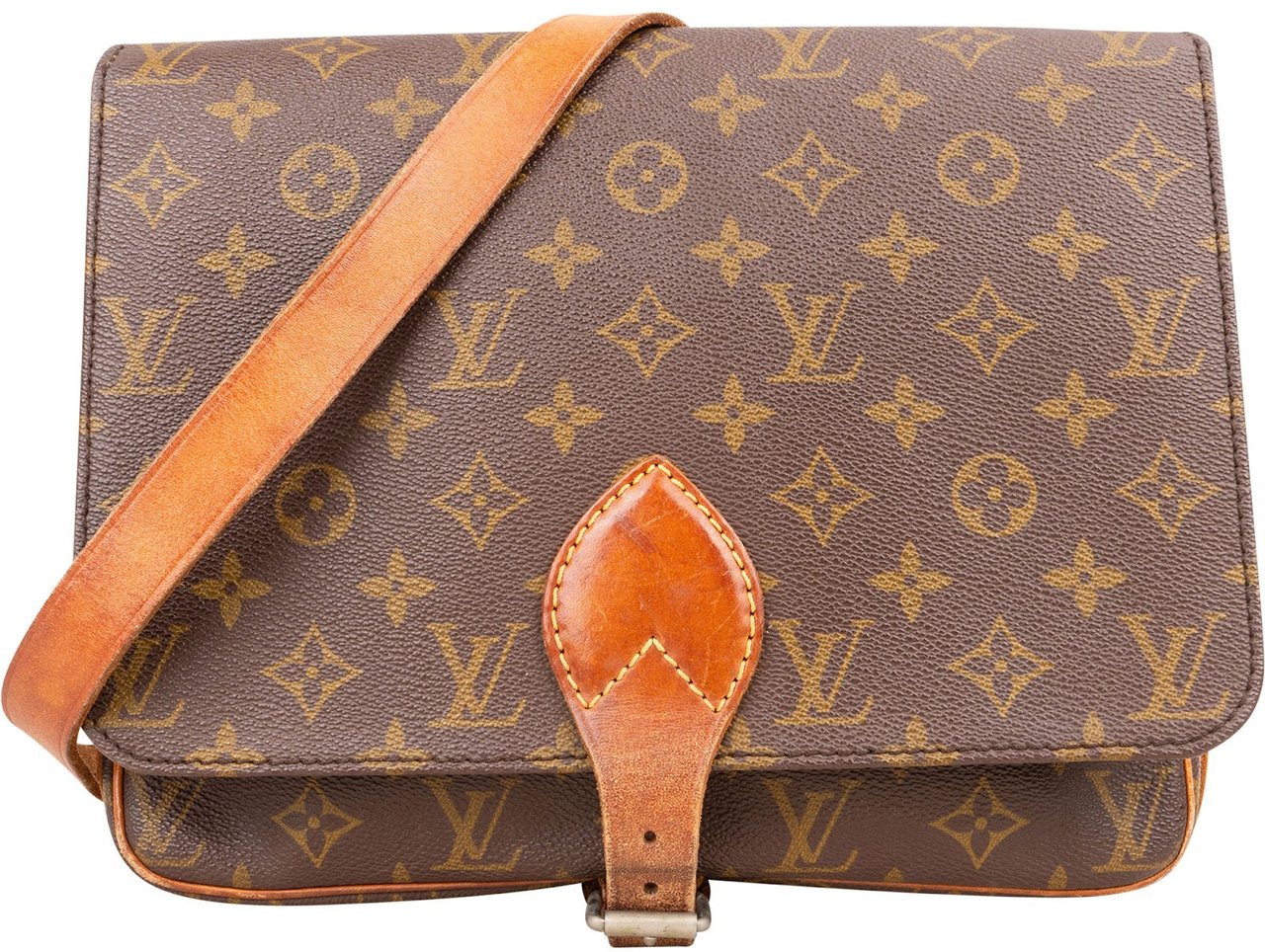 Louis Vuitton Louis Vuitton Monogram Canvas Cartouchière GM Crossbody Bag Bruin