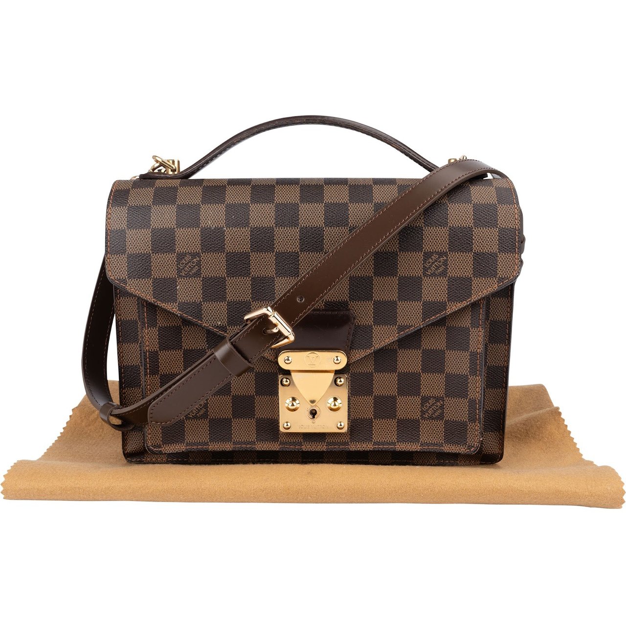 Louis Vuitton Louis Vuitton Monogram Damier Ebene Monceau Handbag Bruin
