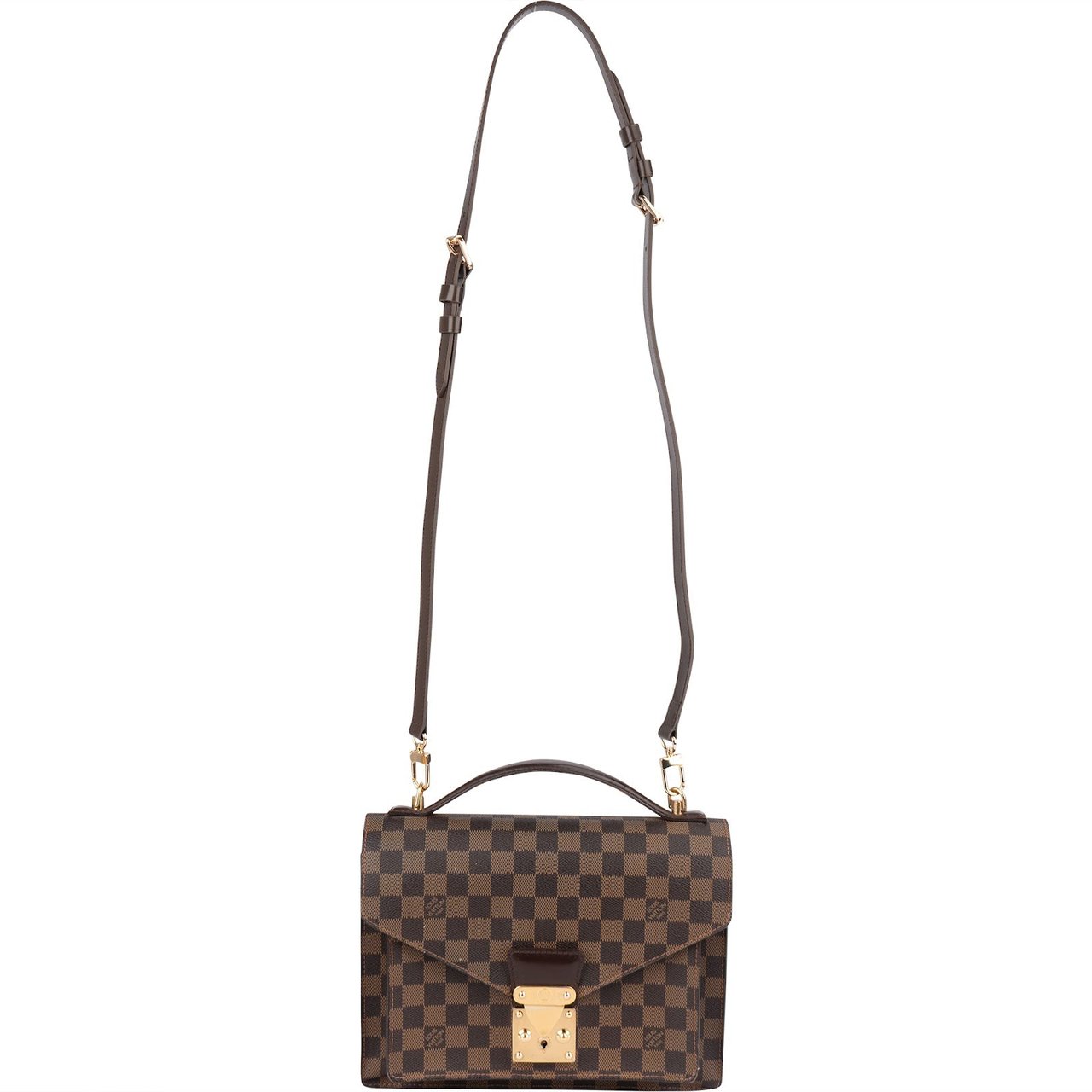 Louis Vuitton Louis Vuitton Monogram Damier Ebene Monceau Handbag Bruin