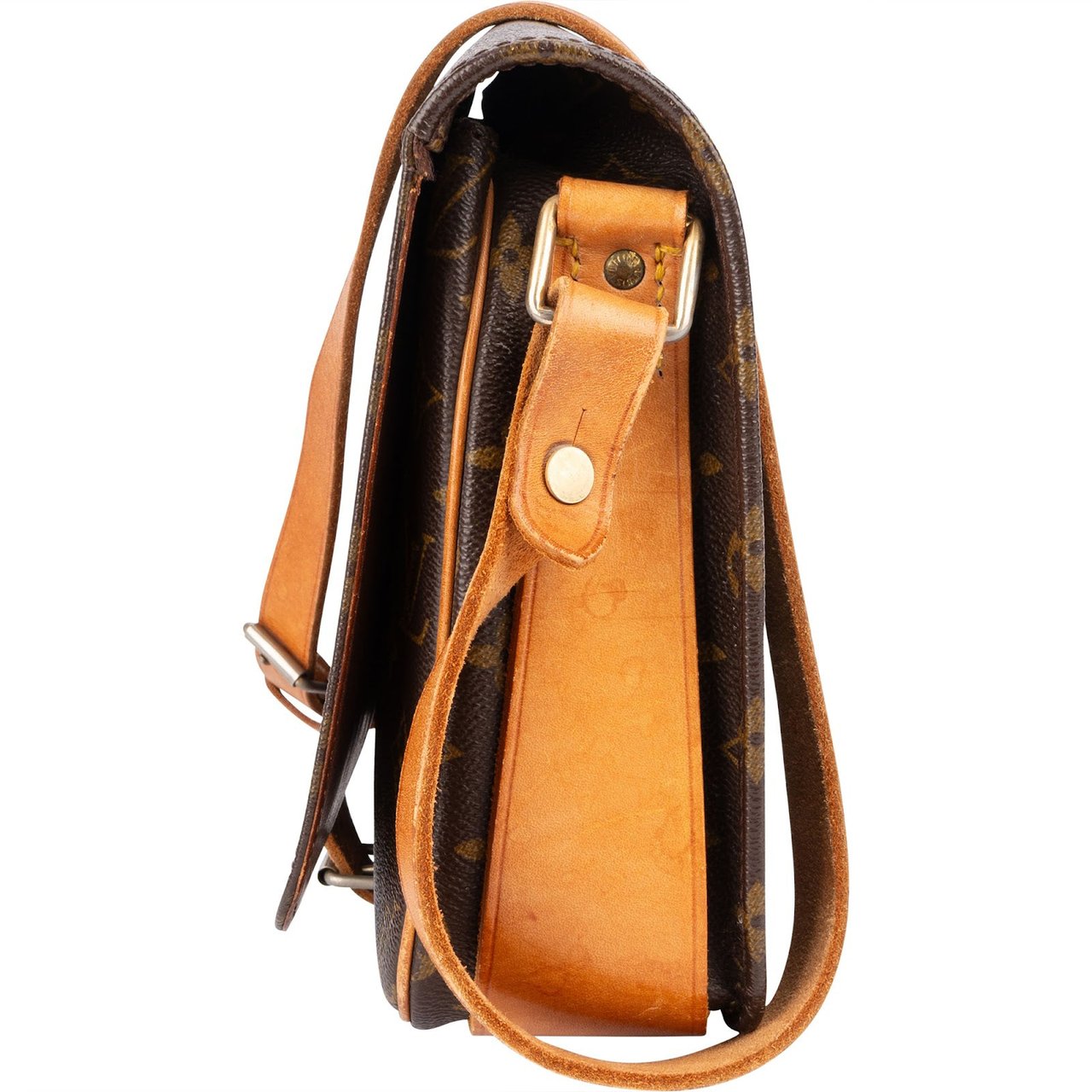 Louis Vuitton Louis Vuitton Monogram Canvas Cartouchière GM Crossbody Bag Bruin