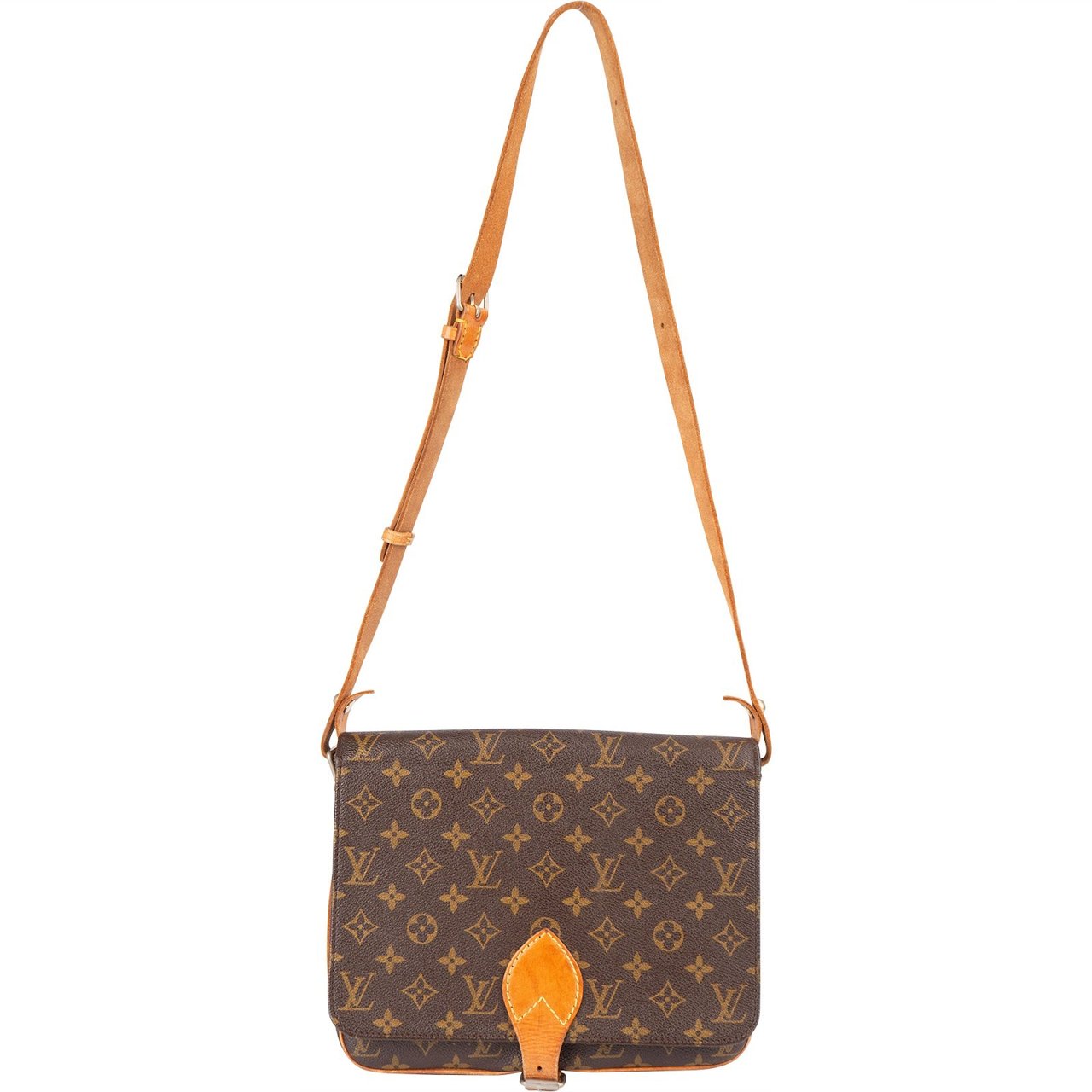 Louis Vuitton Louis Vuitton Monogram Canvas Cartouchière GM Crossbody Bag Bruin