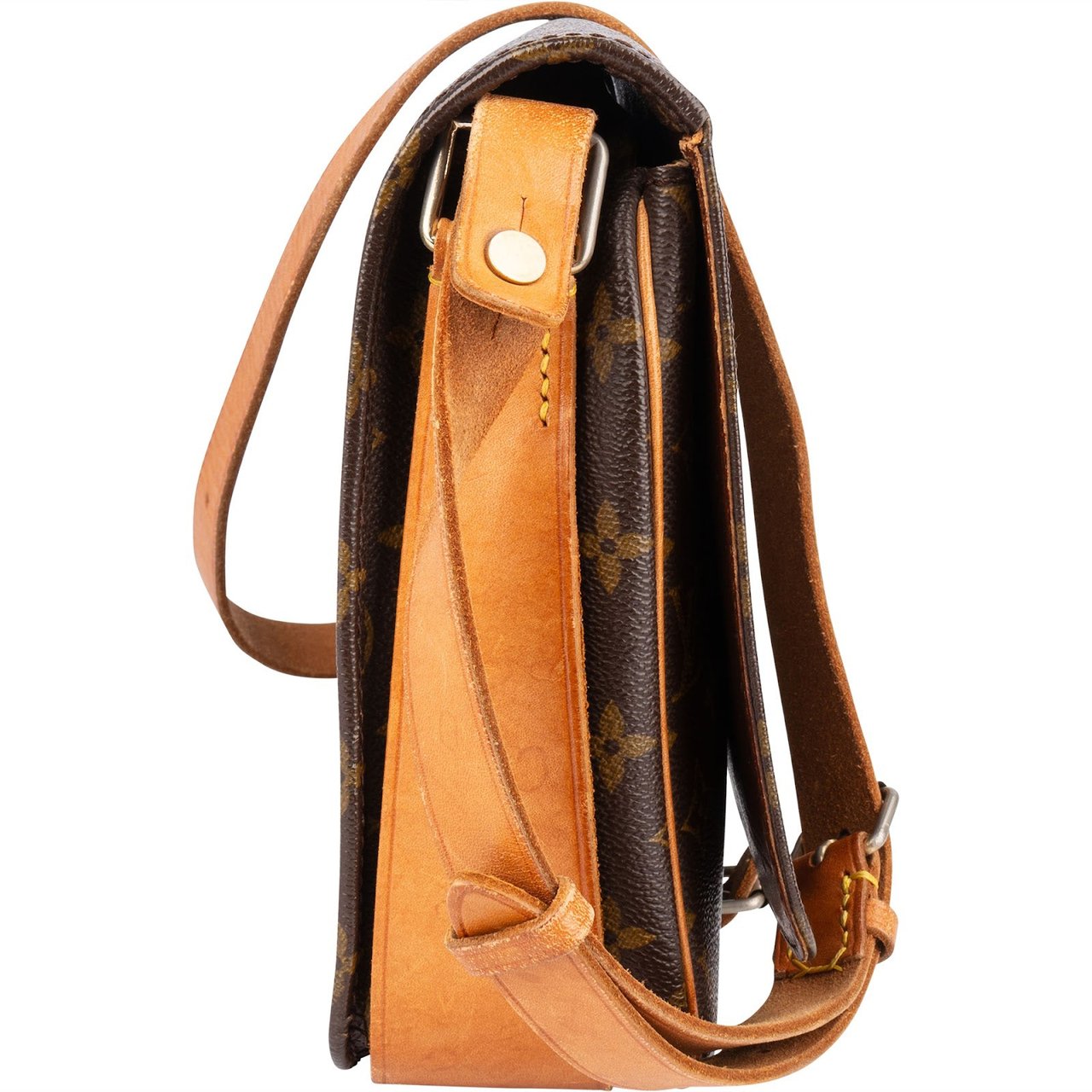 Louis Vuitton Louis Vuitton Monogram Canvas Cartouchière GM Crossbody Bag Bruin