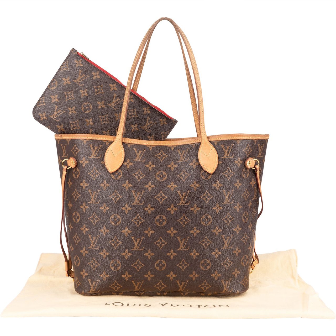 Louis Vuitton Louis Vuitton Monogram Canvas Neverfull MM Shoulder Bag Bruin