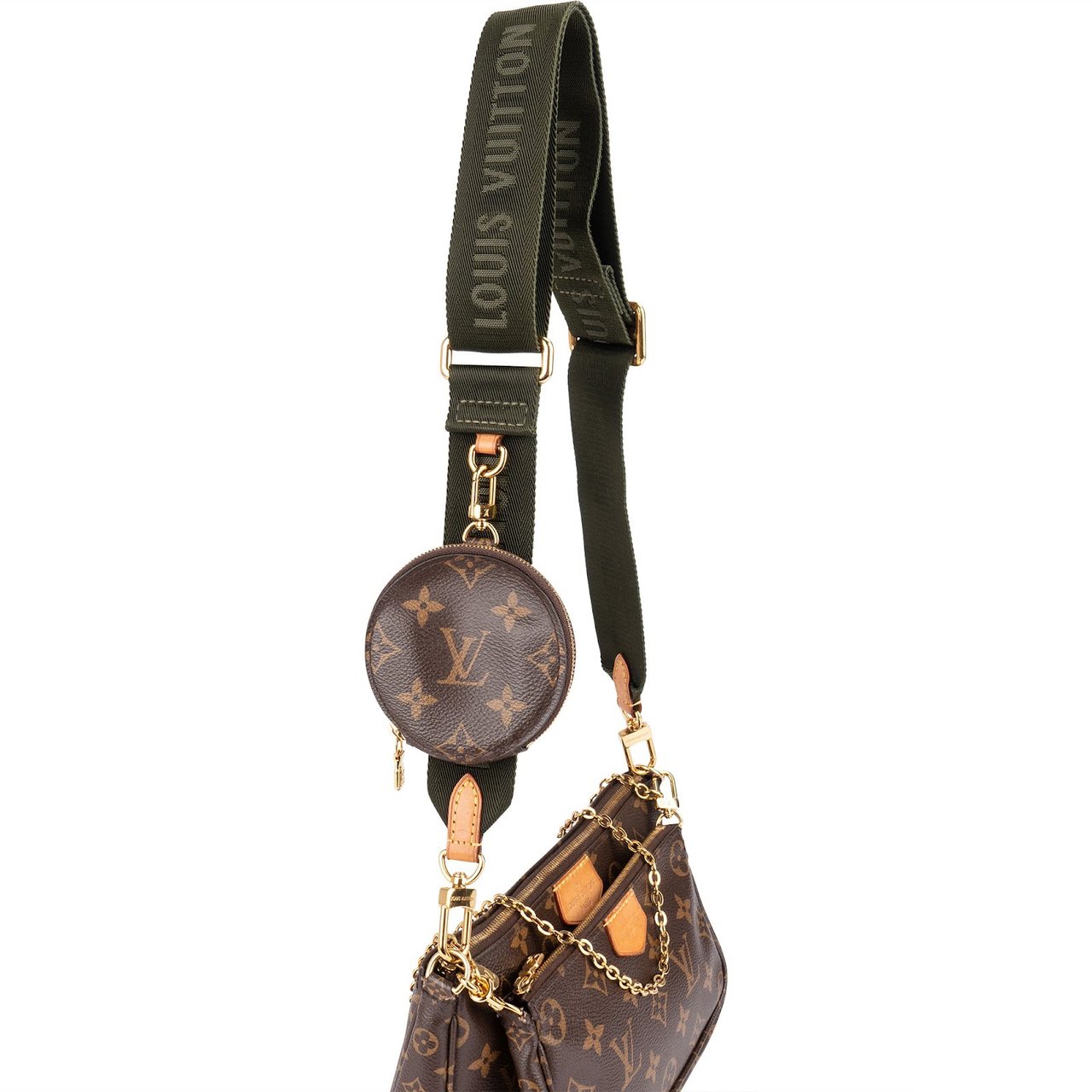 Louis Vuitton Monogram Canvas Multi Pochette Accessoires Crossbody Bag Bruin