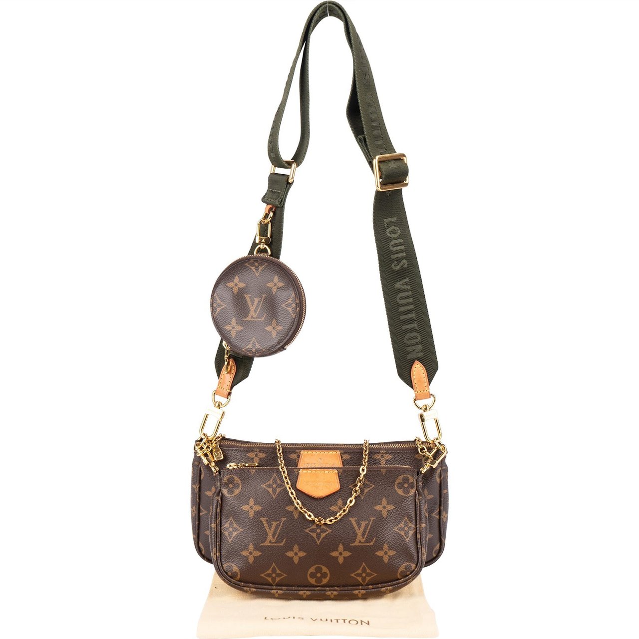 Louis Vuitton Monogram Canvas Multi Pochette Accessoires Crossbody Bag Bruin