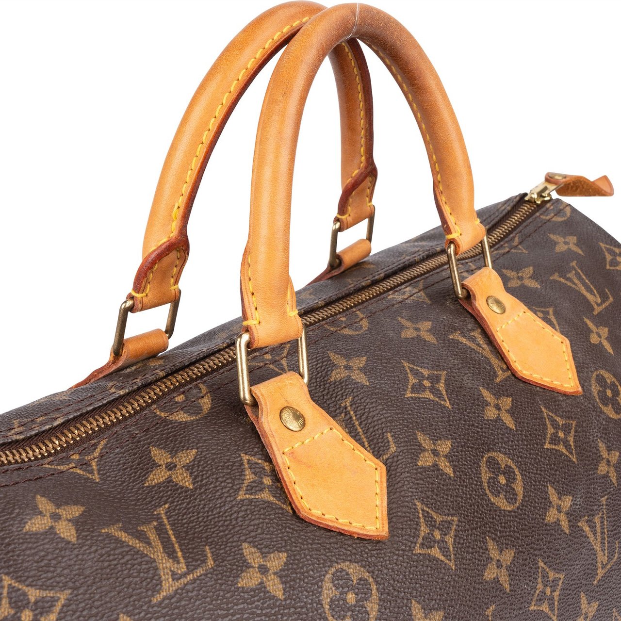 Louis Vuitton Monogram Canvas Speedy 35 Handbag Bruin