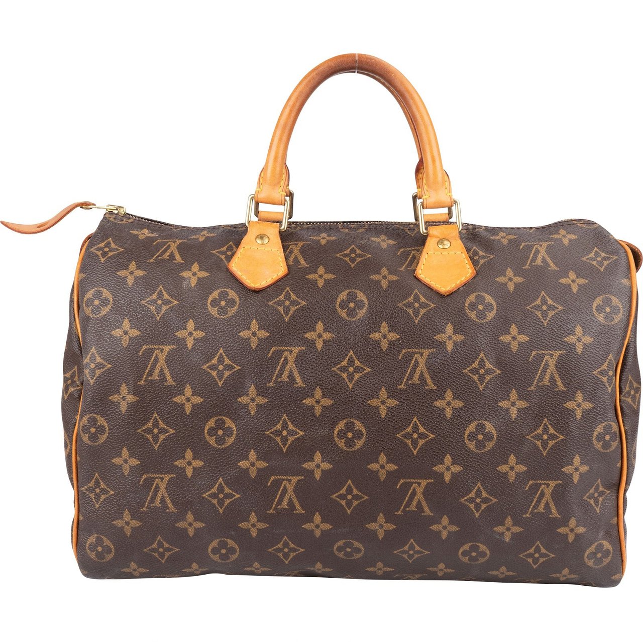 Louis Vuitton Monogram Canvas Speedy 35 Handbag Bruin