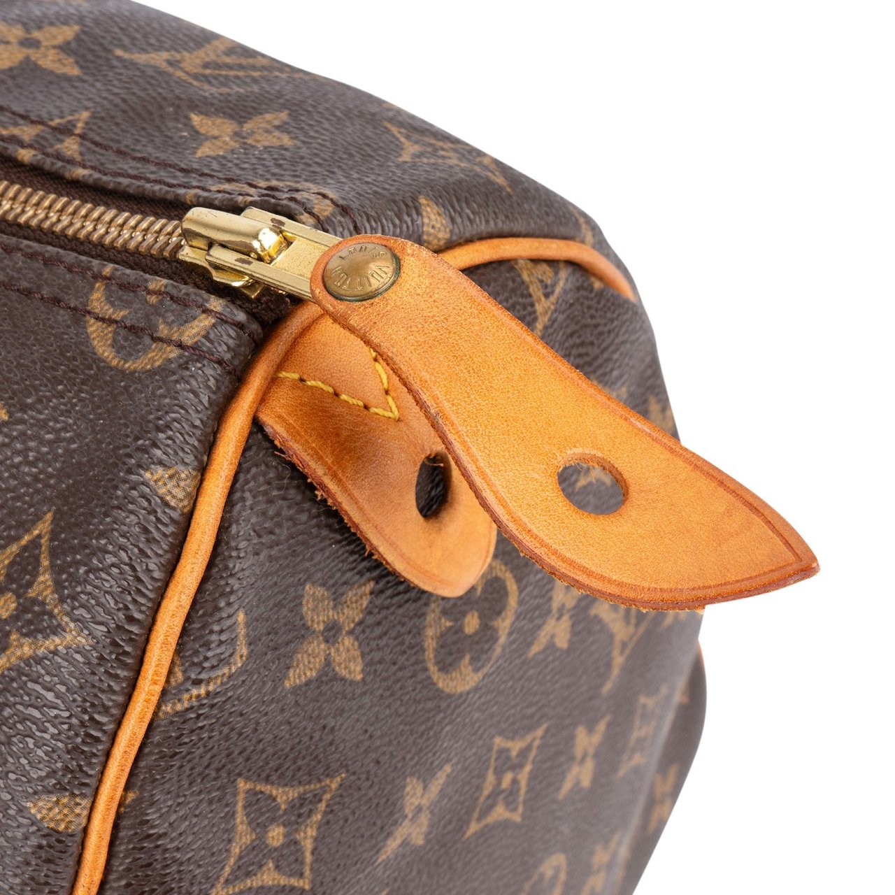 Louis Vuitton Monogram Canvas Speedy 35 Handbag Bruin
